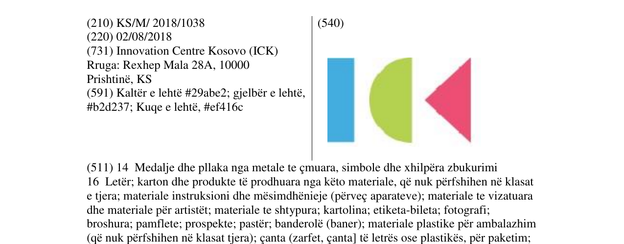 Zëri i markës Markë figurative në buletin