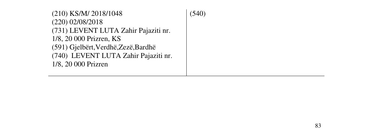 Zëri i markës Majonez në buletin