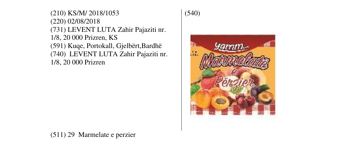 Zëri i markës Markë figurative në buletin