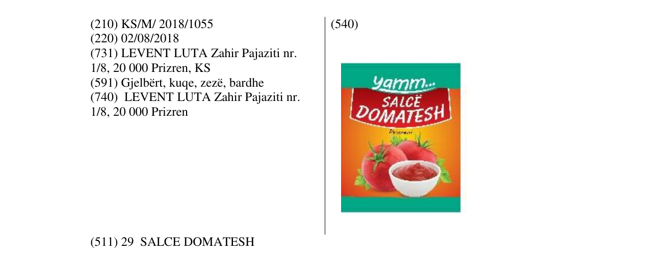 Zëri i markës Markë figurative në buletin