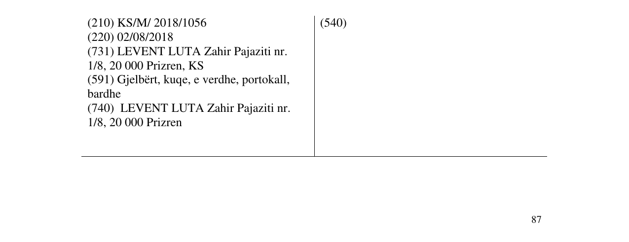 Zëri i markës Markë figurative në buletin