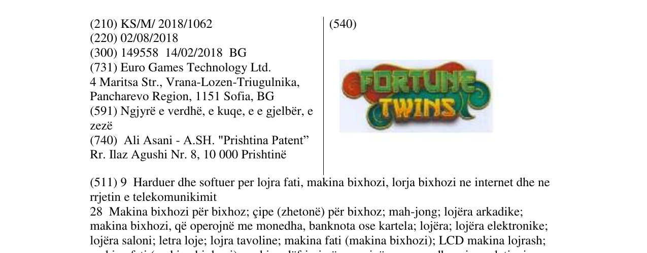 Zëri i markës Markë figurative në buletin