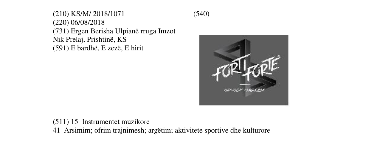 Zëri i markës Markë figurative në buletin