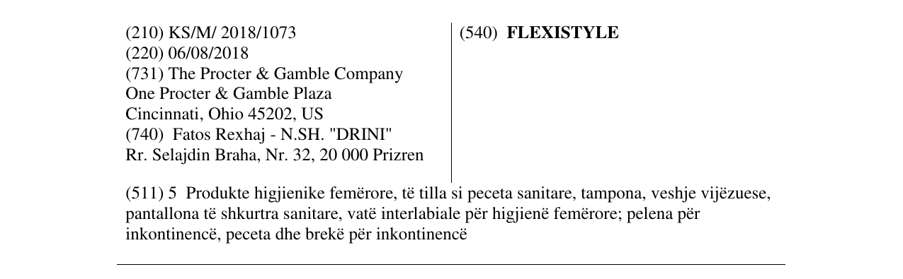 Zëri i markës FLEXISTYLE në buletin