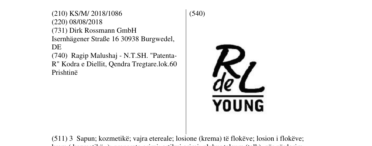 Zëri i markës Markë figurative në buletin