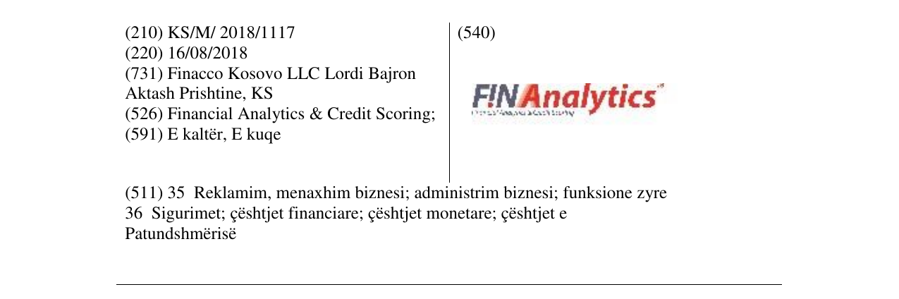 Zëri i markës Markë figurative në buletin