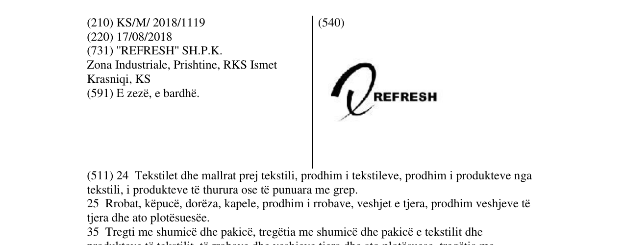 Zëri i markës Markë figurative në buletin