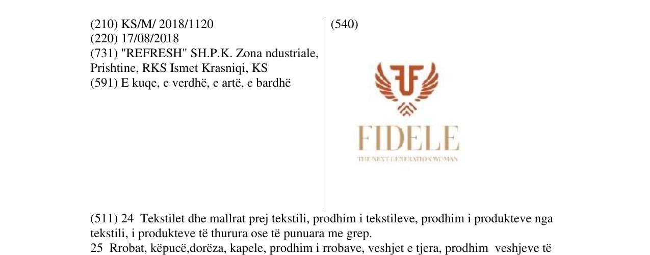 Zëri i markës Markë figurative në buletin