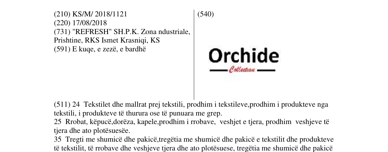 Zëri i markës Markë figurative në buletin