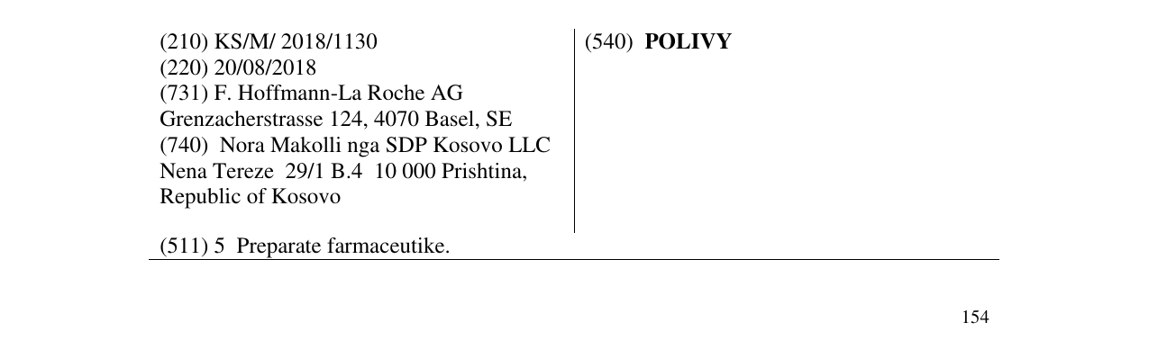 Zëri i markës POLIVY në buletin