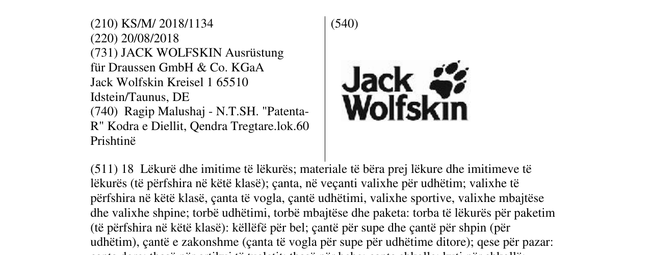 Zëri i markës Markë figurative në buletin