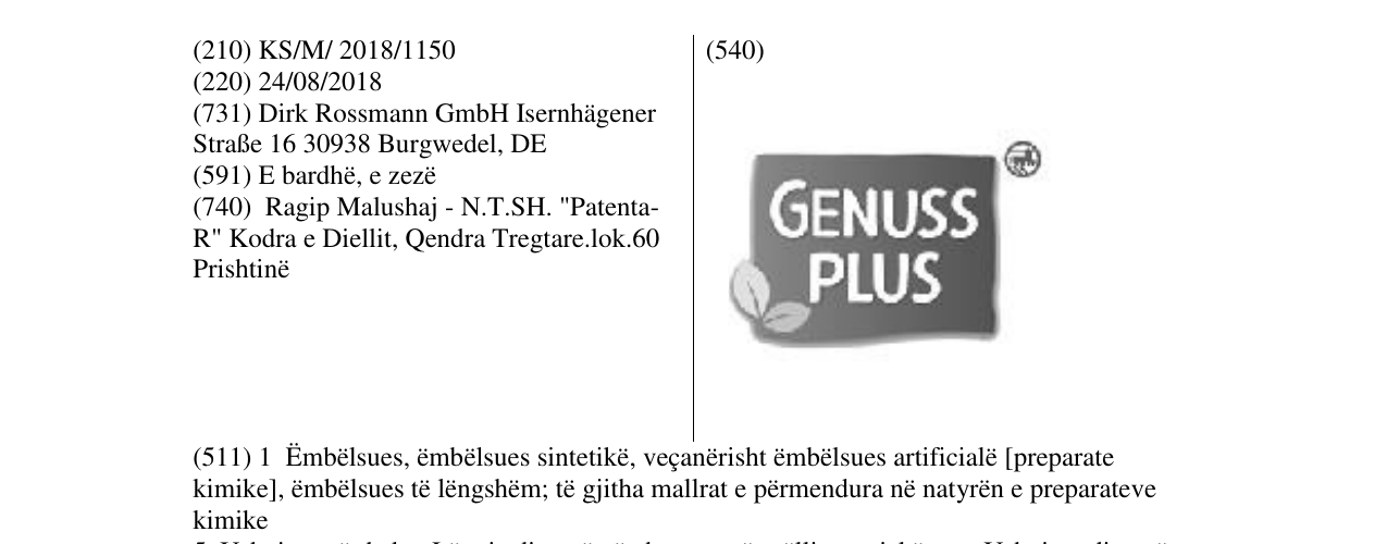 Zëri i markës Markë figurative në buletin