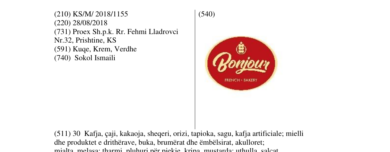 Zëri i markës Markë figurative në buletin