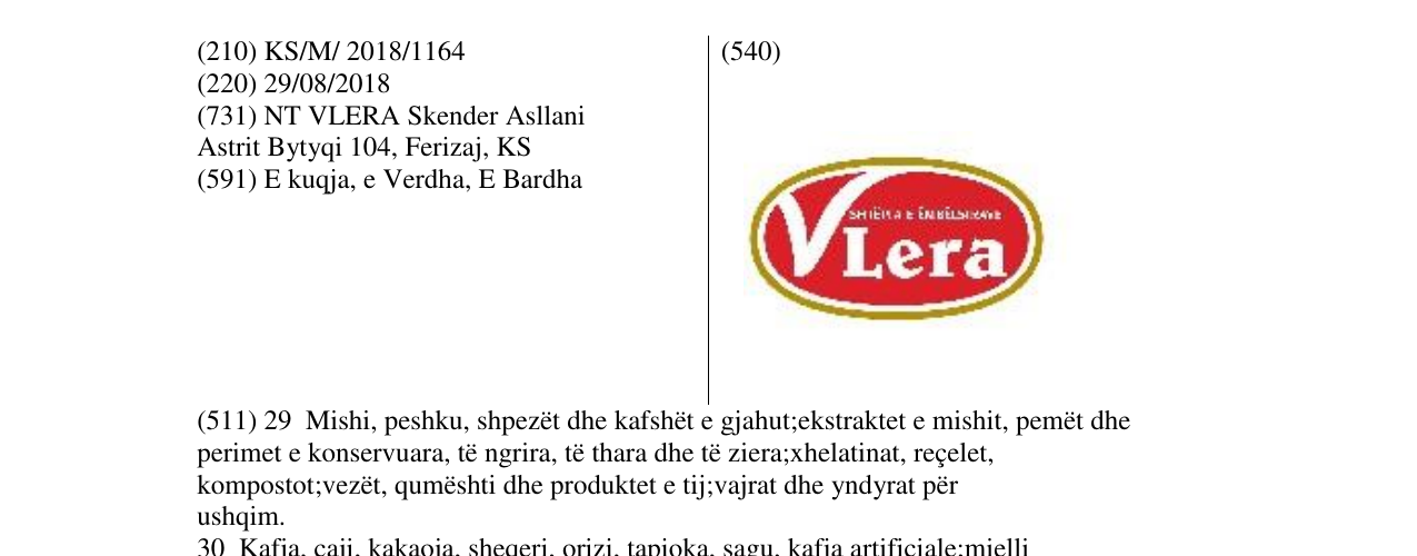 Zëri i markës Markë figurative në buletin
