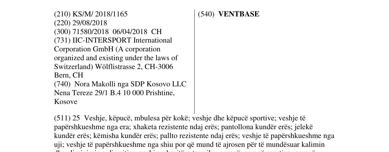 Zëri i markës VENTBASE në buletin