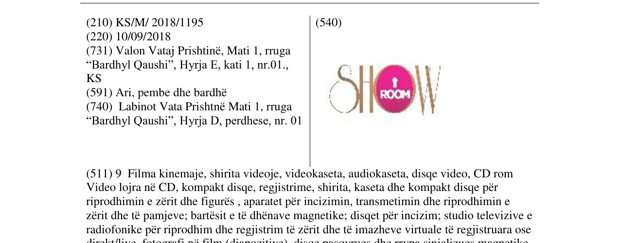 Zëri i markës Markë figurative në buletin