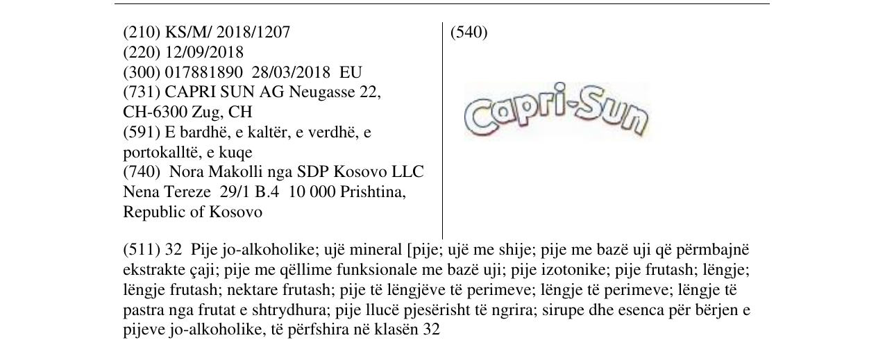 Zëri i markës Markë figurative në buletin