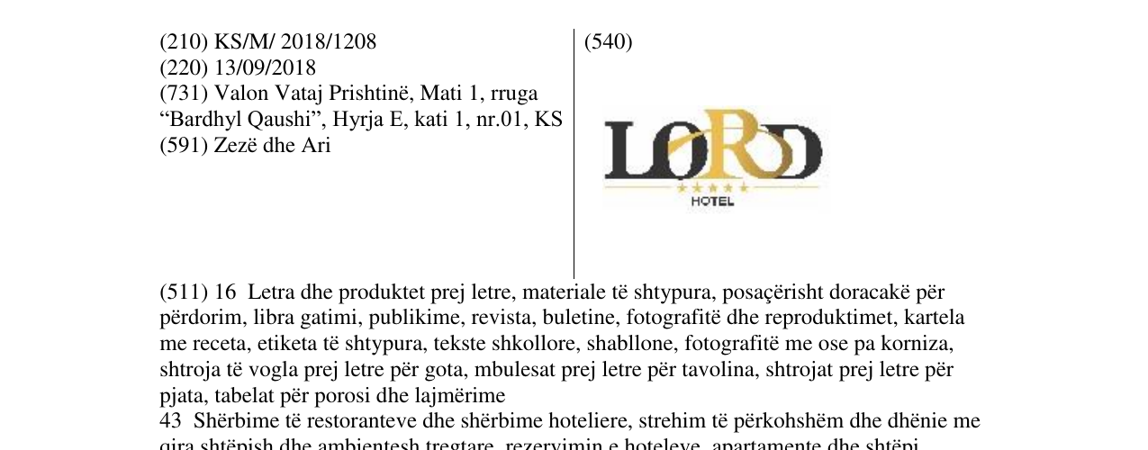 Zëri i markës Markë figurative në buletin