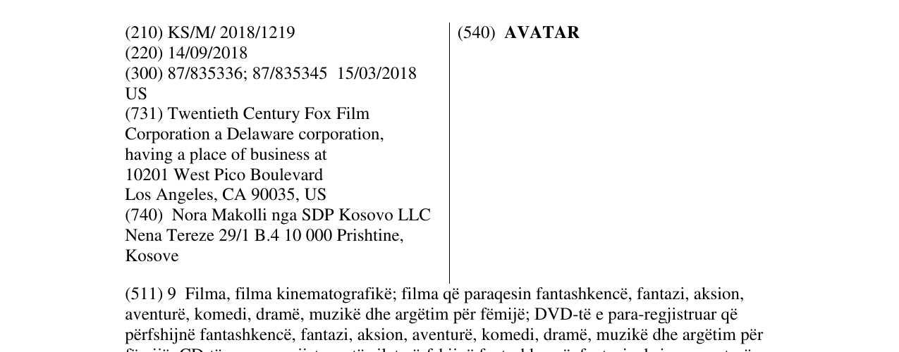 Zëri i markës AVATAR në buletin