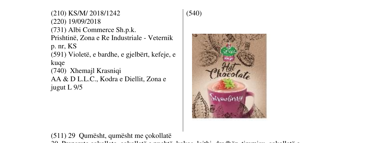 Zëri i markës Markë figurative në buletin