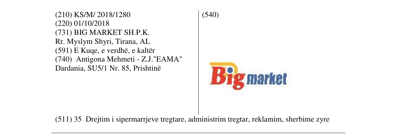 Zëri i markës Markë figurative në buletin