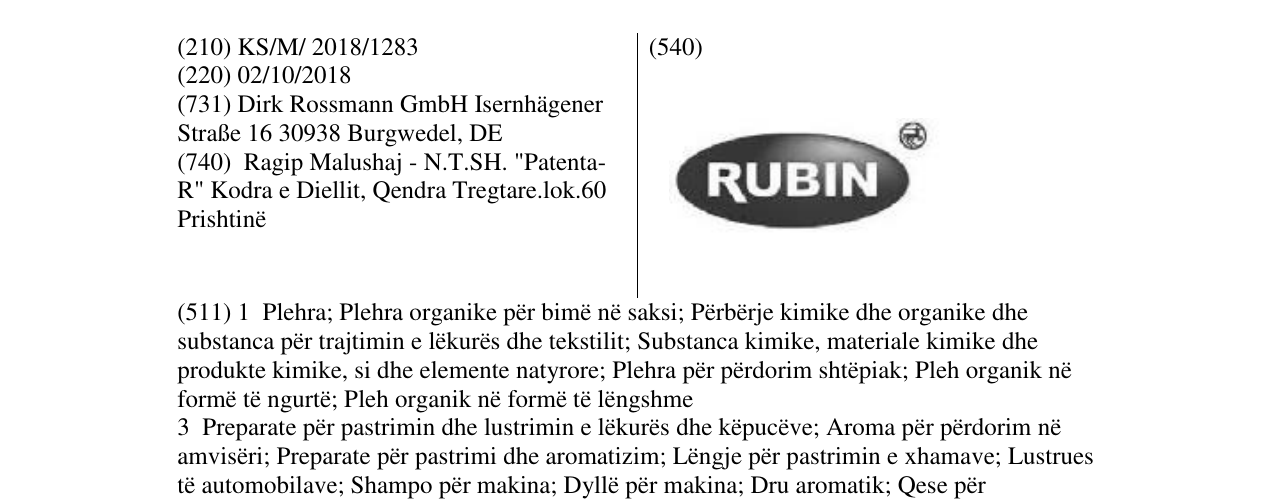 Zëri i markës Markë figurative në buletin
