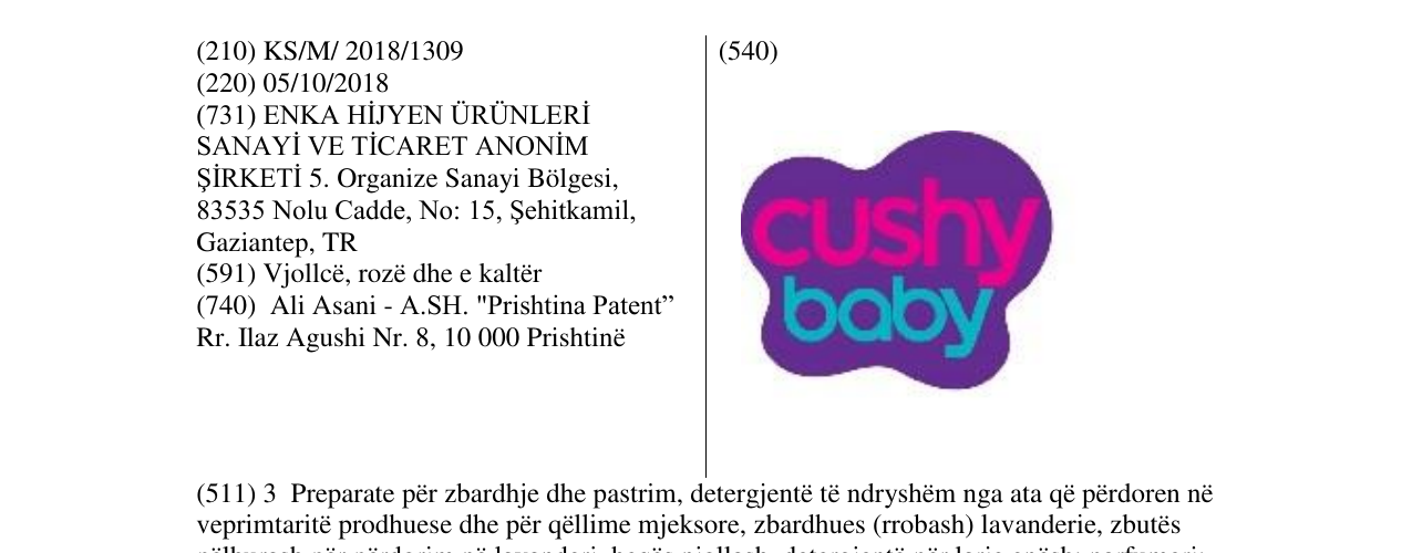 Zëri i markës cushy baby në buletin