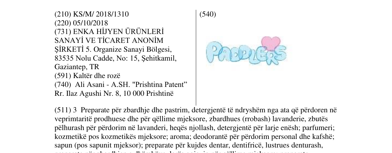 Zëri i markës PADDLERS në buletin