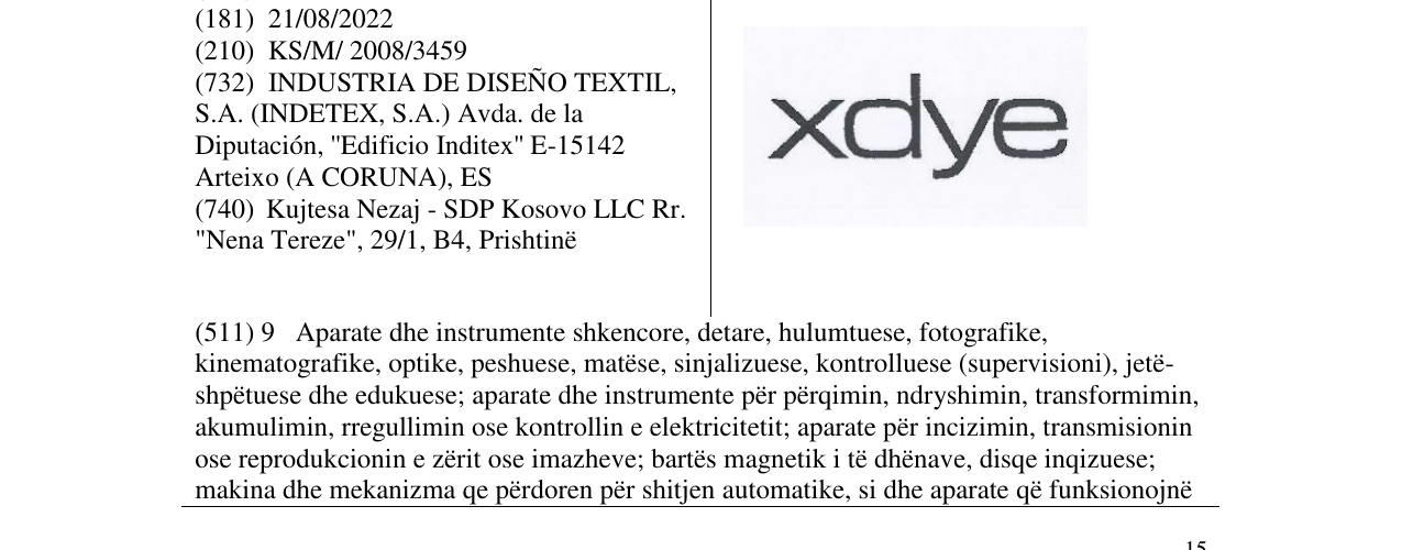 Zëri i markës xdye në buletin