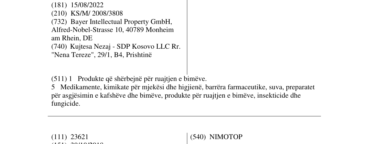 Zëri i markës Primolut në buletin