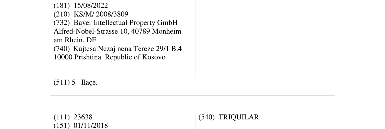 Zëri i markës NIMOTOP në buletin