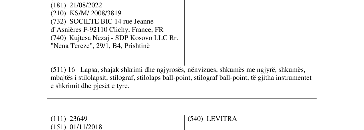 Zëri i markës TROPICOLORS në buletin