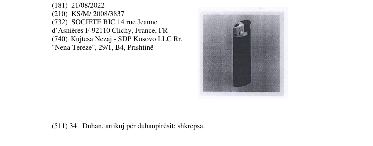 Zëri i markës Markë figurative në buletin
