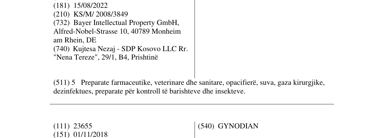 Zëri i markës Gastrografin në buletin