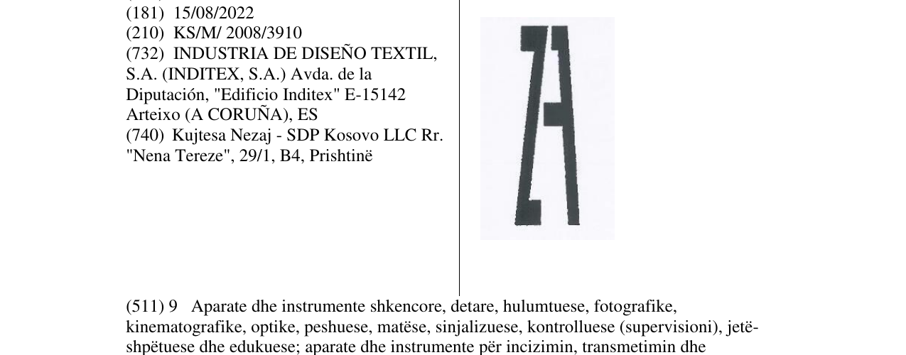 Zëri i markës Markë figurative në buletin