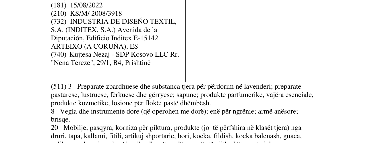 Zëri i markës ZARA HOME në buletin