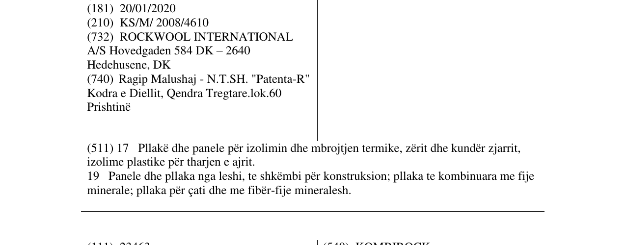 Zëri i markës HARDROCK në buletin