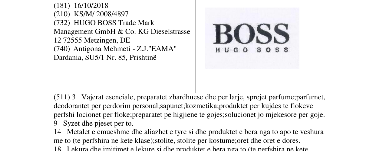 Zëri i markës BOSS në buletin