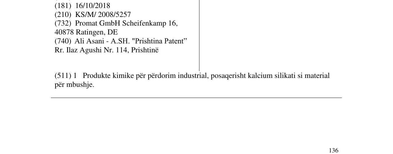 Zëri i markës PROMAXON në buletin