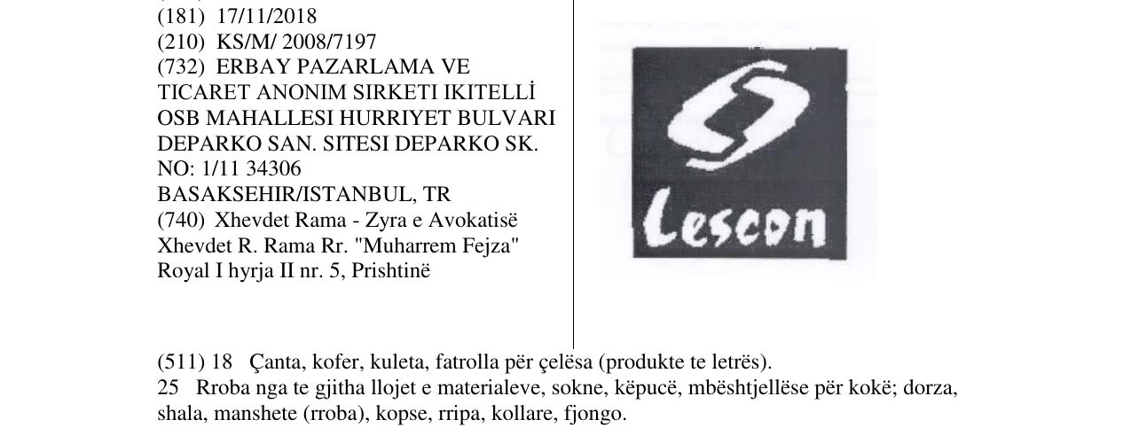 Zëri i markës LESCON në buletin