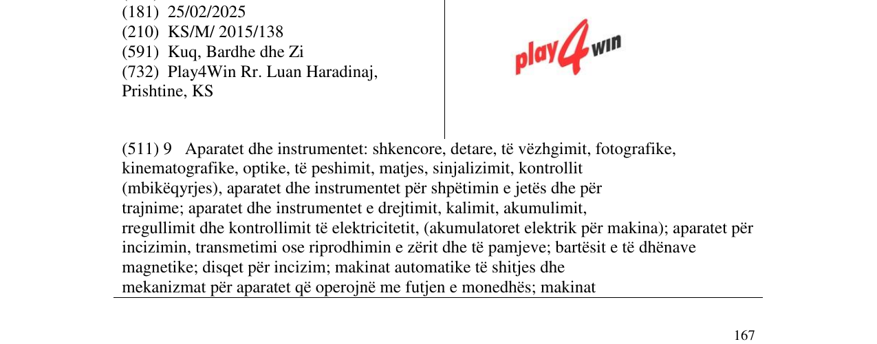Zëri i markës play4win në buletin