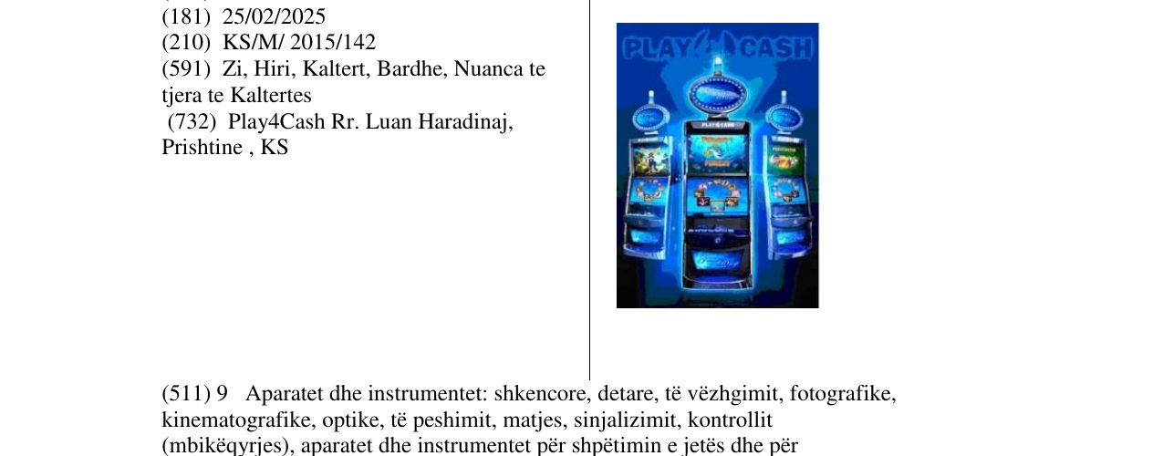 Zëri i markës PLAY4CASH në buletin