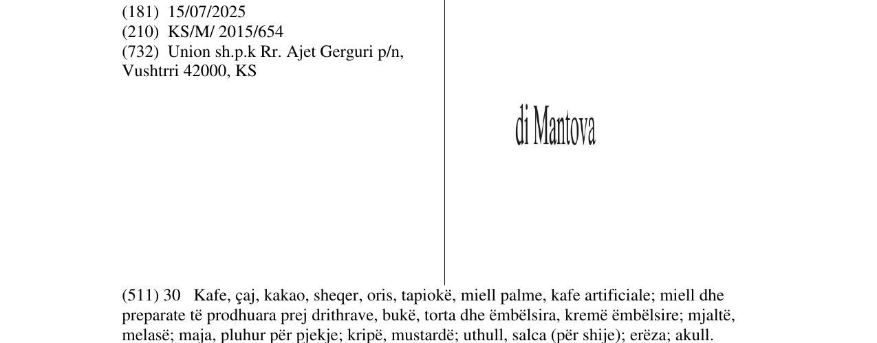 Zëri i markës Markë figurative në buletin