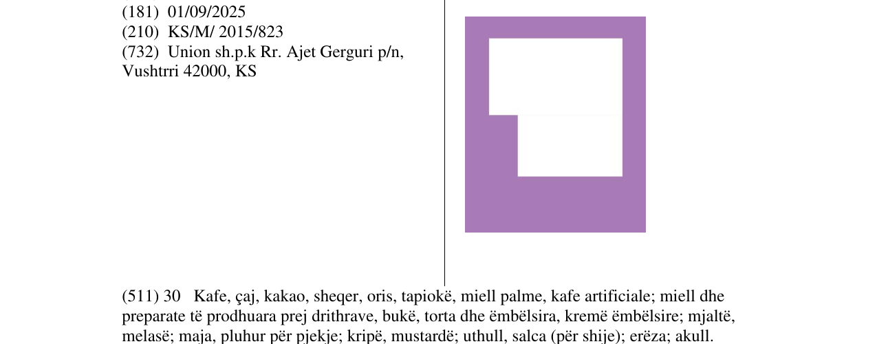 Zëri i markës Markë figurative në buletin