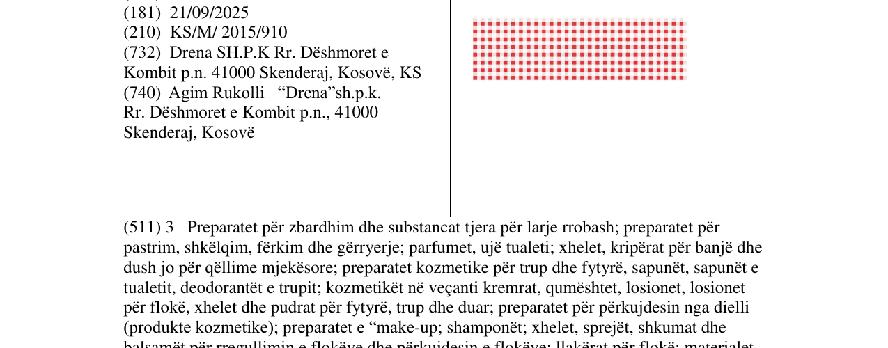 Zëri i markës Markë figurative në buletin