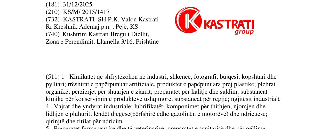 Zëri i markës Markë figurative në buletin