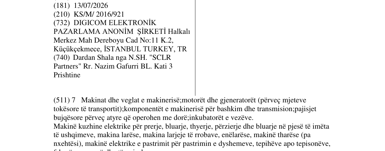 Zëri i markës BOLERO në buletin