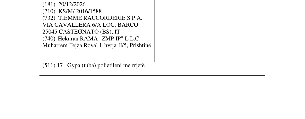 Zëri i markës COBRAPEX në buletin