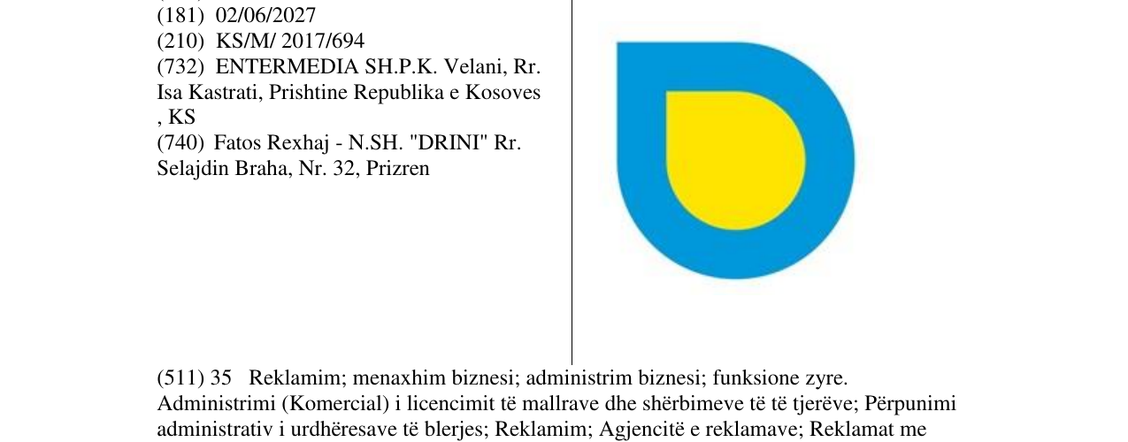 Zëri i markës Markë figurative në buletin