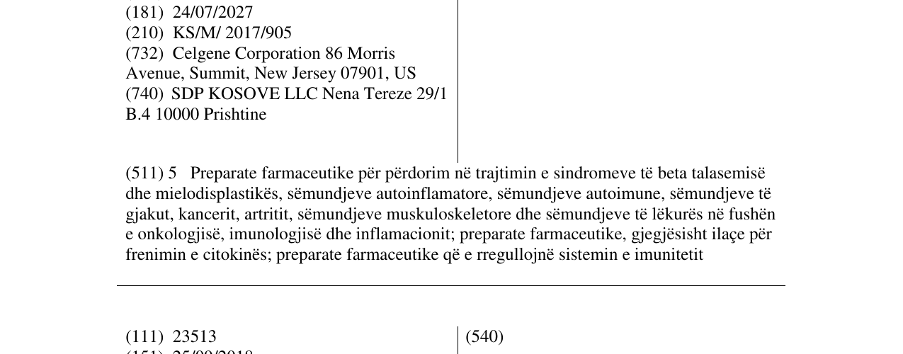 Zëri i markës REBLOZYL në buletin